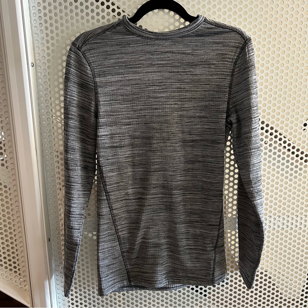 RBX Cross-training Long-sleeve Compression Shirt Size Small Space Dye Grey GUC